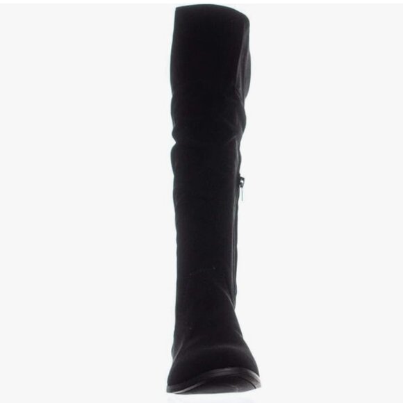 Style & Co Kelimae Black Suede Scrunch Boots Wide Calf - Picture 4 of 8